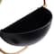 Set of 3 Black Iron Contemporary Planters, 15" x 14" x 5"